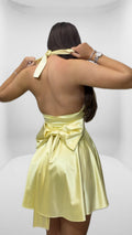 Satin bow dres