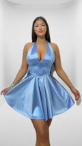 Satin bow dres