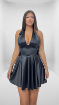 Satin bow dres